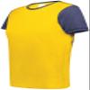 Augusta Sportswear Womens Ladies Gameday Vintage Ringer Tee T-Shirt, Gold Heather/Navy Heather, Small US view 1