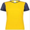 Augusta Sportswear Womens Ladies Gameday Vintage Ringer Tee T-Shirt, Gold Heather/Navy Heather, Small US view 2