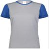 Augusta Sportswear Womens Ladies Gameday Vintage Ringer Tee T-Shirt, Grey Heather/Royal Heather, Large US view 2