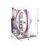 Better Display Cases Acrylic Rugby Ball Display Case Vertical with Mirror Case, White Risers , Wall Mount and Mirror Base (B42/A060) view 2