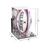 Better Display Cases Acrylic Rugby Ball Display Case Vertical with Mirror Case, Silver Risers , Wall Mount and Mirror Base (B42/A060) view 2