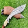 EGKH-Genuine Khukuri-13 Inches 3 Chira Custom made Survival Kukri Knife - Camping Hunting Leather Knife- Farmer Using Blade view 3
