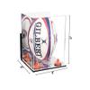 Better Display Cases Acrylic Rugby Ball Display Case Vertical with Mirror Case, Orange Risers , Wall Mount and Mirror Base (B42/A060) view 2