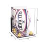 Better Display Cases Acrylic Rugby Ball Display Case Vertical with Mirror Case, Yellow Risers , Wall Mount and Mirror Base (B42/A060) view 2