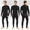MeetHoo Men's Thermal Underwear Set Sport Long Johns Base Layer Bottom Top for Skiing Running Green view 4