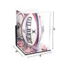 Better Display Cases Acrylic Rugby Ball Display Case Vertical with Mirror Case, Pink Risers , Wall Mount and Mirror Base (B42/A060) view 2