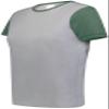 Augusta Sportswear Womens Ladies Gameday Vintage Ringer Tee T-Shirt, Grey Heather/Dark Green Heather, Medium US view 1