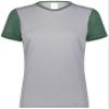 Augusta Sportswear Womens Ladies Gameday Vintage Ringer Tee T-Shirt, Grey Heather/Dark Green Heather, Medium US view 2