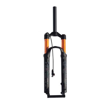 Jejy Pressure Straight Tube Mountain Bike 26/27.5/29inch Suspension Fork, Magnesium Alloy Shoulder Control/Wire Control Bicycle Air Front Forks (Color : Remote Lockout, Size : 27.5inch)