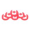 INOOMP 6pcs Tennis Racquet Dampeners Natural Rubber Tennis Racket Damper Absorber National Flag Vibration Dampeners for Tennis Racket view 1