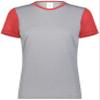 Augusta Sportswear Womens Ladies Gameday Vintage Ringer Tee T-Shirt, Grey Heather/Scarlet Heather, Small US view 2