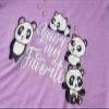 Vopmocld Big Girls' Funny Panda Pajama Sets Winter Long Sleeve Long Pants Sleepwear Letters Heart Shape Loungewear, Purple-Panda, 10 view 3