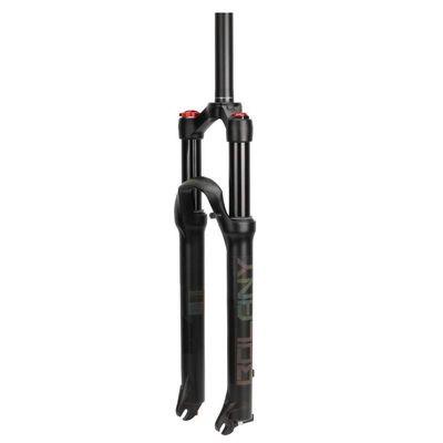 LYYCX 26" 27.5 Inch 29er Mountain Bike Suspension Fork, Aluminum Magnesium Alloy Lightweight Air Forks Matte Travel: 120mm (Color : Manual Lockout, Size : 27.5 inch)