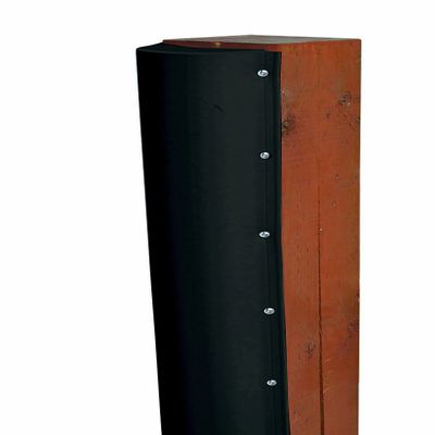 2 Set - Dock Edge + Inc. PVC Piling Bumper (Black, 6-Feet)