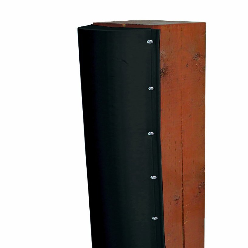 2 Set - Dock Edge + Inc. PVC Piling Bumper (Black, 6-Feet)