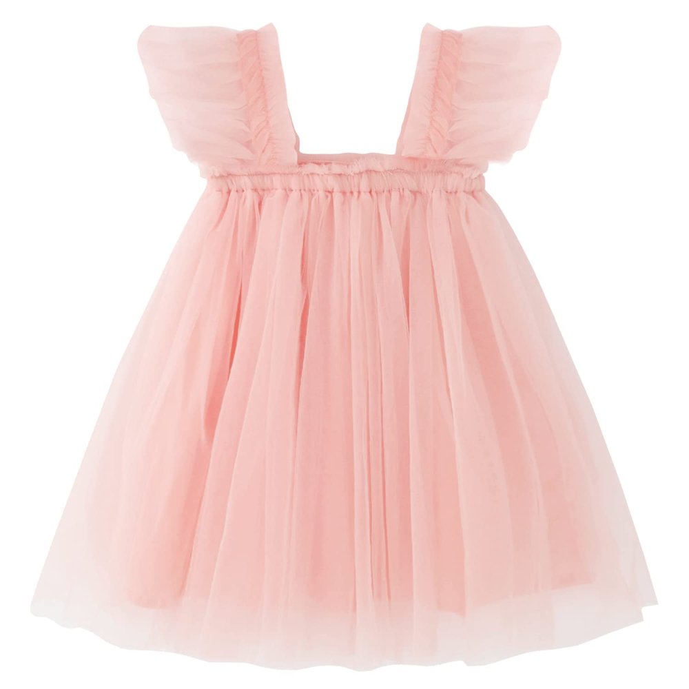AGQT Baby Girls Tutu Dress Sleeveless Toddler Infant Tulle Tutu Dresses Birthday Party Flower Wedding Layered Lace Mini Layers Dress Light Pink Size 3-4T
