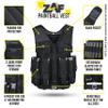 9 pod Paintball/Tactical Vest with Barrel Pouch and Neck protector Unisex Combat vest with Adjustable Sides and Shoulder to Fit all view 3