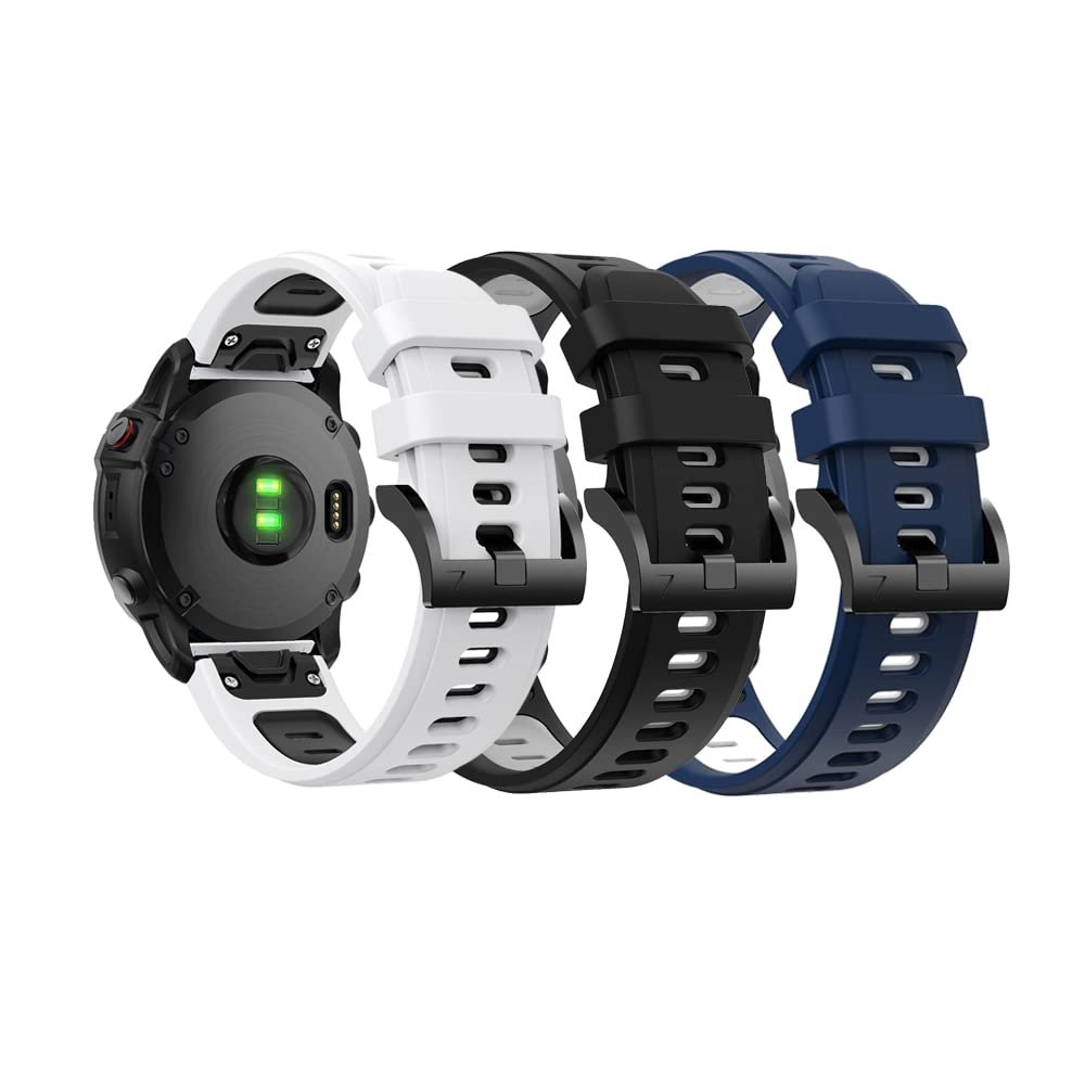 Senter Quick Release Premium Soft Rubber Replacement Straps for Garmin Fenix 7/Fenix 7 Solar/Fenix 7 Sapphire Solar Smart Watch