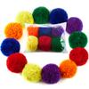 FLYIO 12-Pack 4'' Yarn Sport Balls/Soft Fleece Balls (Rainbow Pack) view 1