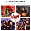 2pcs Sequin Devil Horns Headbands Halloween Costume Cosplay Hair Bands Women Girls Glittery Halloween Headband Accessories view 2