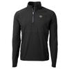 Cutter & Buck Men's Black Jacksonville Jaguars Adapt Eco Knit Hybrid Recycled Quarter-Zip Raglan Jacket view 1