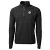 Cutter & Buck Men's Black Pittsburgh Steelers Adapt Eco Knit Hybrid Recycled Quarter-Zip Raglan Jacket view 1