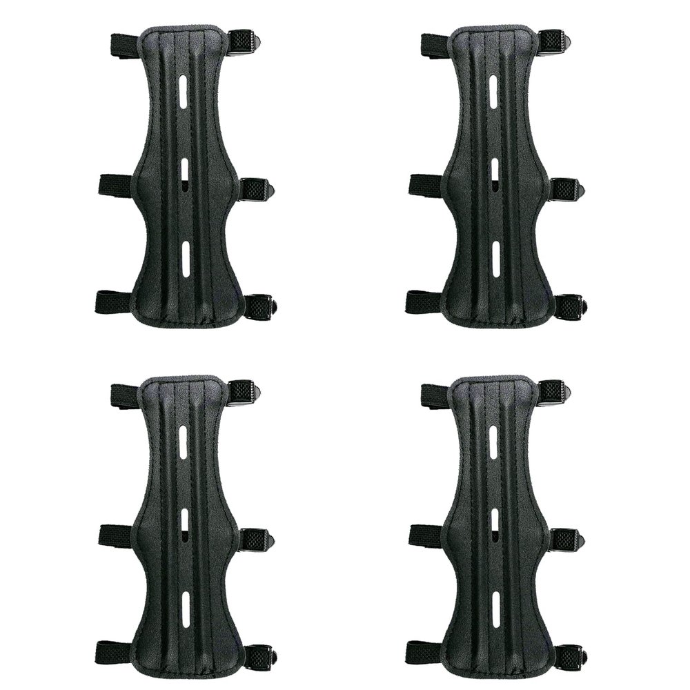Miokun 2/4/6 Pack Adjustable Bow Armguard Archery Arm Guards Leather Forearm Protector (6)