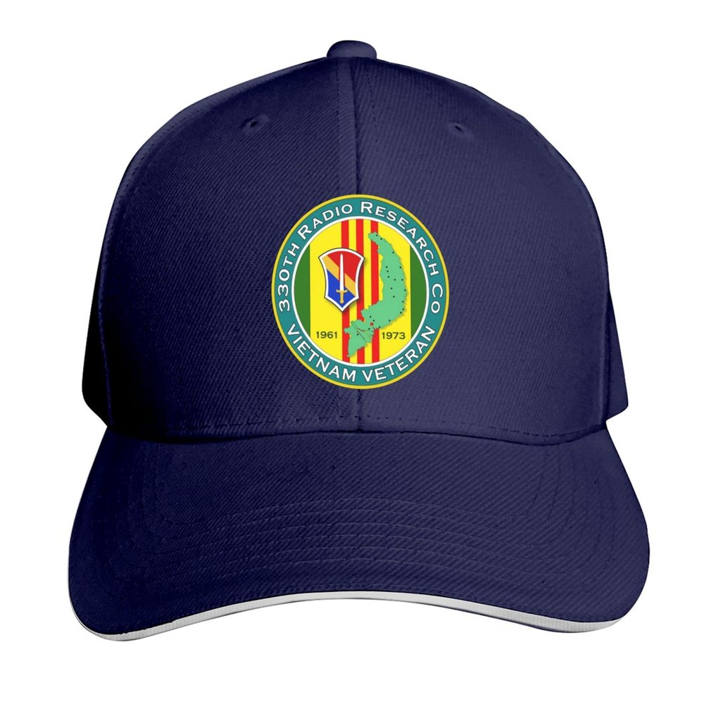 330th Rrc ASA Vietnam Veteran Unisex Baseball Cap Sandwich Cap Plain Dad Cap Adjustable Cap Navy Blue