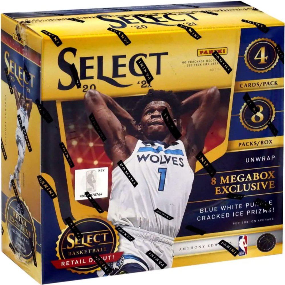PANINI AMERICA INC 2020-21 Select Basketball Mega Box - 32 Trading Cards Per Box