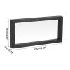 MECCANIXITY Floating Frame Display Holder Stand 3D Jewelry Display Box 9.06 x 4.33 x 0.79 inch Black for Ring Necklace Bracelet Earring Pack of 2 view 2
