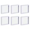 MECCANIXITY Floating Frame Display Holder Stand 3D Jewelry Display Box 4.33 x 4.33 x 0.79 inch White for Ring Necklace Bracelet Earring Pack of 6 view 1