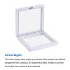 MECCANIXITY Floating Frame Display Holder Stand 3D Jewelry Display Box 4.33 x 4.33 x 0.79 inch White for Ring Necklace Bracelet Earring Pack of 6 view 4
