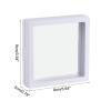 MECCANIXITY Floating Frame Display Holder Stand 3D Jewelry Display Box with Base 3.54 x 3.54 x 0.79 inch White Pack of 6 view 2