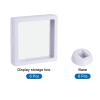 MECCANIXITY Floating Frame Display Holder Stand 3D Jewelry Display Box with Base 3.54 x 3.54 x 0.79 inch White Pack of 6 view 3