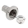 2''(50mm) MARINE Boat Gas/Fuel/Water/Waste/Diesel Deck Fill/Filler with Keyless Cap, Polished 316 Stainless Steel Hardware for Boat Yacht Caravan (WATER, 2'') view 1