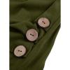 Kids Girls Fashion Top Shirt Solid Color Button Casual Tunic Tops Long Sleeve Loose Crewneck Girl (Green, 4-5 Years) view 2