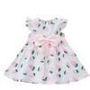 Bowknot Print Girls Strawberry Princess Party Toddler Casual Dress Baby Kids Girls Party Outfits (Pink, 12-18 Months) view 1
