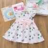 Bowknot Print Girls Strawberry Princess Party Toddler Casual Dress Baby Kids Girls Party Outfits (Pink, 12-18 Months) view 2