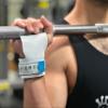 LEVIERO Woddies Gymnastics Grips for Crossfit, Pull-Ups, Weightlifting - Soft Leather, Comfort Fit, Durable WOD Grips for Adults XS Aqua view 2