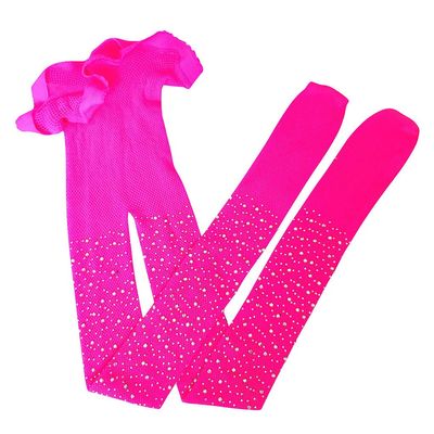 Flash Girls Silk Mesh Pantyhose Tights Kids Fishnet Stocking Stockings Girls Pants Girls Sweatsuits (Hot Pink, One Size)