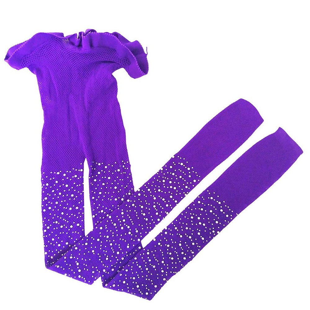 Flash Girls Silk Mesh Pantyhose Tights Kids Fishnet Stocking Stockings Girls Pants Girls Sweatsuits (Purple, One Size)