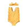 One-Piece Dot Baby Beachwear Swimsuit Girls Toddler Swimwear Polka Bikini Kids Swimsuits for 13 Year (Yellow, 2-3 Years) view 1