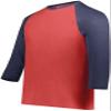 Gameday Vintage 3/4 Tee Scarlet Heather/Navy Heather XL view 1