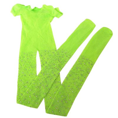 Flash Girls Silk Mesh Pantyhose Tights Kids Fishnet Stocking Stockings Girls Pants Girls Sweatsuits (Green, One Size)