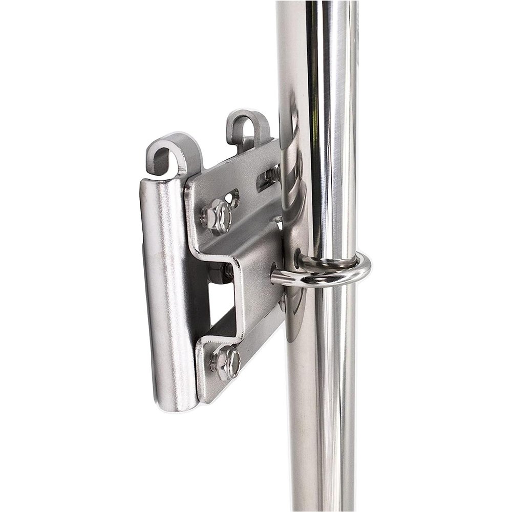 MARINE CITY Stainless Steel Rail Mount Anchor Bracket, 35 lb Capacity Fits 1 to 1-1/4 Inches Vertical Stanchions, Corrosion-Resistant, Easy Install, for Marines, Boats, Yachts, Ships