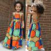 3D Dress Kids Suspenders African Print Princess Girls Digital Dashiki Girls Dress&Skirt Girl Outfit (Orange, 6-7 Years) view 2