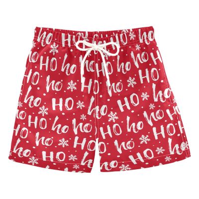 Aflyko Christmas Board Shorts Xmas Snowflake Bathing Suit Boys Girls Beach Swimwear Quick Dry Swimming Swim Trunk Gym Shorts 4T