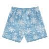 Aflyko Christmas Board Shorts Blue White Cute Xmas Snowflake Swim Trunk Bathing Suit New Year Boys Girls Beach Swimwear Quick Dry Swimming Shorts All Day Shorts Gym Shorts M view 2