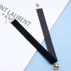 Allereyae Vintage Satin Choker Necklace Gold Ball Pendant Necklace Short Velvet Necklace Punk Black Wide Leather Necklace Chain view 3