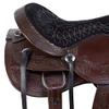 Daarkgreen Leather Western Barrel Racing Horse Saddle and Tack Set Headstall Breast Collar and Reins Size 12-18 Inches view 3